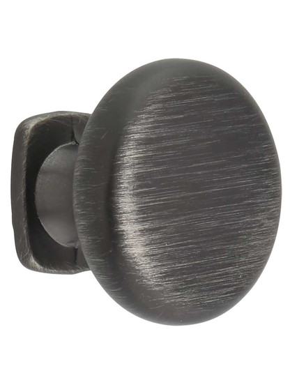 Belcastel Flat-Bottom Cabinet Knob - 1 3/8 inch Diameter in Brushed Pewter.